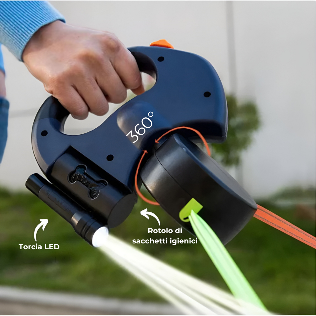 Guinzaglio Doppio 2-in-1 per Cani con Luce LED Bobby’s