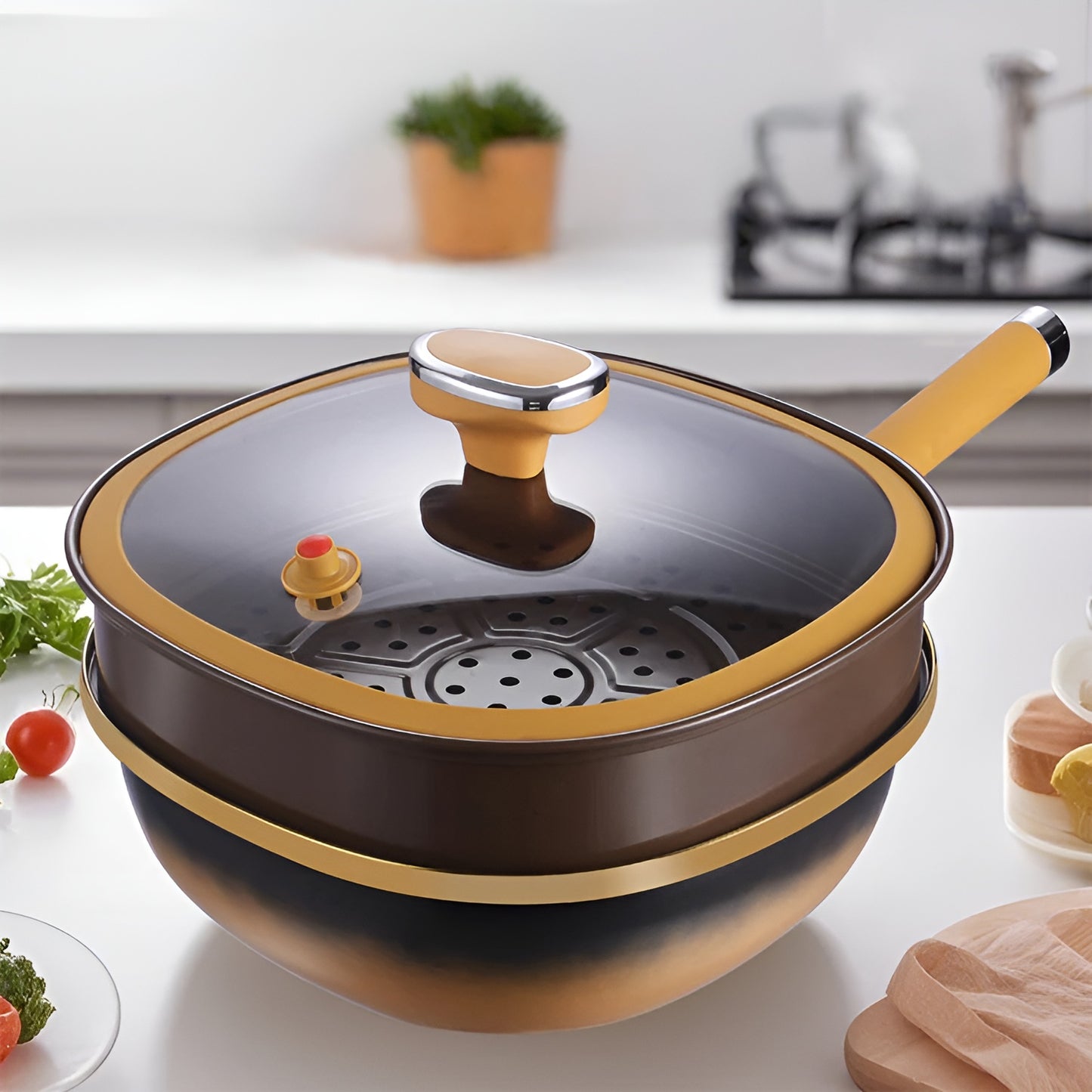 Padella Antiaderente in Titanio 30cm con Coperchio – Bobby’s