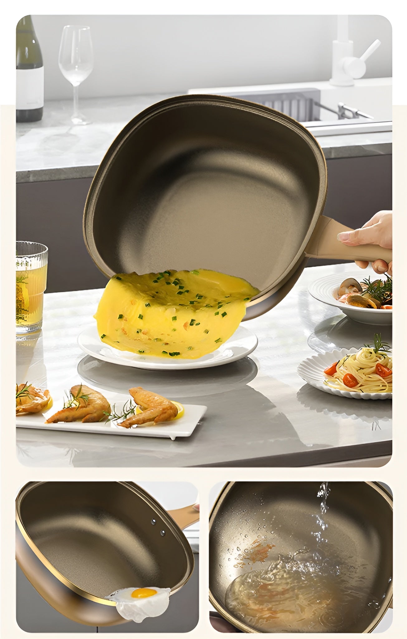 Padella Antiaderente in Titanio 30cm con Coperchio – Bobby’s