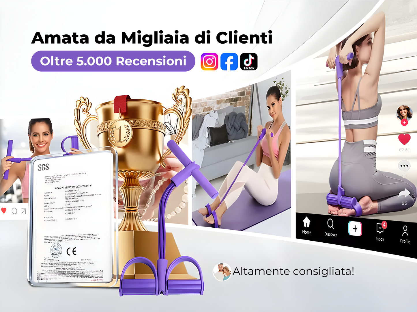 Fascia di Resistenza Multifunzionale con Manici - Bobby's